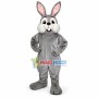 Proud Adult Gray Rabbit Mascot Costume