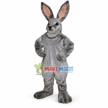 Angry Easter Gray Bunny Mascot Costume