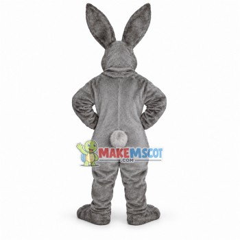 Angry Easter Gray Bunny Mascot Costume Angry Easter Gray Bunny Mascot Costume