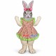Pretty Bunny With Flower Dress Mascot Costume