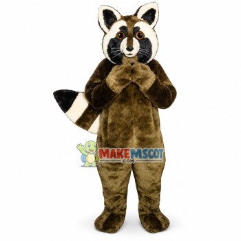 Timid Brown Raccoon Mascot Costume Timid Brown Raccoon Mascot Costume