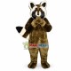 Timid Brown Raccoon Mascot Costume Timid Brown Raccoon Mascot Costume