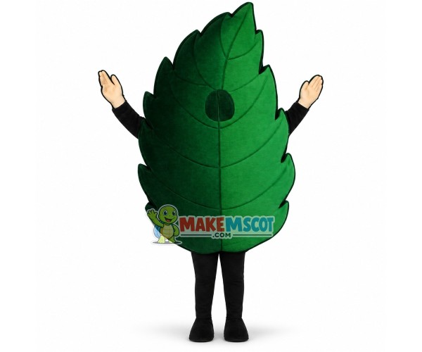 Piece of Green Leaf Mascot Costume Piece of Green Leaf Mascot Costume