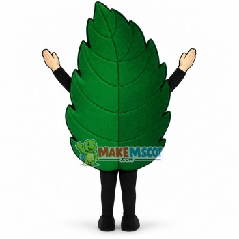 Piece of Green Leaf Mascot Costume Piece of Green Leaf Mascot Costume