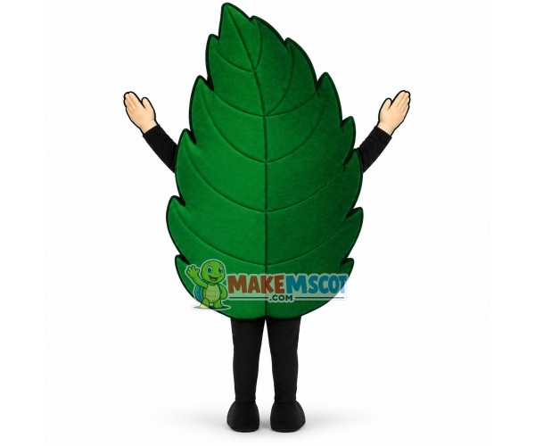 Piece of Green Leaf Mascot Costume