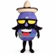 Halloween Purple Egg Man With Hat Mascot Costume