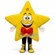 Funny Cartoon Five-pointed Star With Red Bow Mascot Costume Funny Cartoon Five-pointed Star With Red Bow Mascot Costume