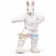 Serious White Learning Rabbit Mascot Costume Serious White Learning Rabbit Mascot Costume