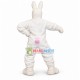 Serious White Learning Rabbit Mascot Costume Serious White Learning Rabbit Mascot Costume
