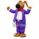 Kind Dog Wearing Purple Suit Mascot Costume Kind Dog Wearing Purple Suit Mascot Costume