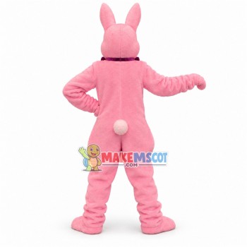 Surprised Adult Pink Rabbit Mascot Costume Surprised Adult Pink Rabbit Mascot Costume