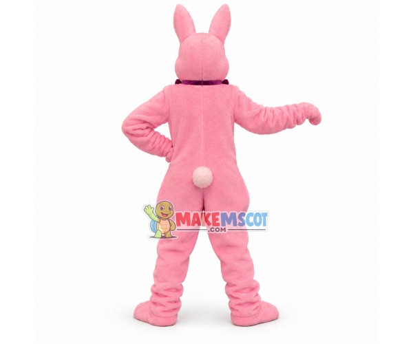 Surprised Adult Pink Rabbit Mascot Costume Surprised Adult Pink Rabbit Mascot Costume