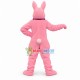 Surprised Adult Pink Rabbit Mascot Costume Surprised Adult Pink Rabbit Mascot Costume