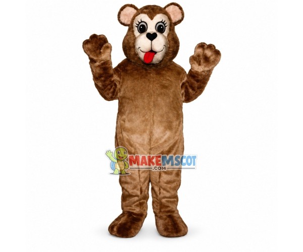 Naughty Brown Bear Adult Size Mascot Costume Naughty Brown Bear Adult Size Mascot Costume