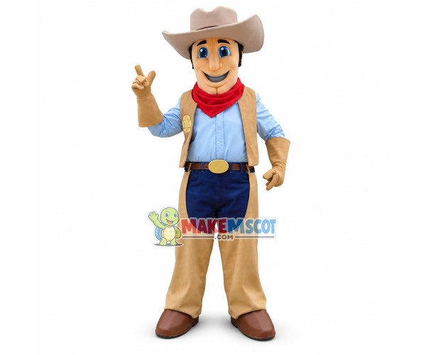 Exalted Western Cowboy Mascot Costume