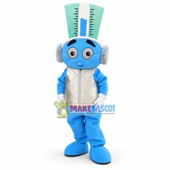 Hot Melt Glue Blue Doll Mascot Costume Hot Melt Glue Blue Doll Mascot Costume