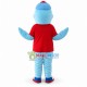 Sky Blue Dolphin In The Shirt Mascot Costume Sky Blue Dolphin In The Shirt Mascot Costume