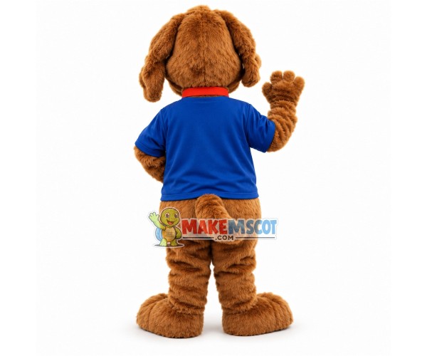 Team Member Brown Dog Mascot Costume Team Member Brown Dog Mascot Costume