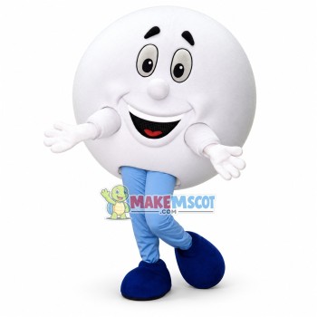Cartoon White Round Doll Mascot Costume Cartoon White Round Doll Mascot Costume