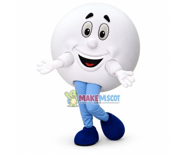 Cartoon White Round Doll Mascot Costume Cartoon White Round Doll Mascot Costume