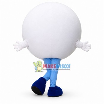 Cartoon White Round Doll Mascot Costume Cartoon White Round Doll Mascot Costume