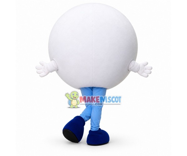 Cartoon White Round Doll Mascot Costume Cartoon White Round Doll Mascot Costume