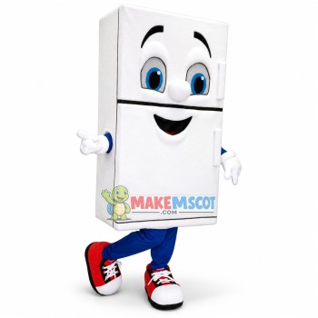 White Three-door Refrigerator Mascot Costume White Three-door Refrigerator Mascot Costume