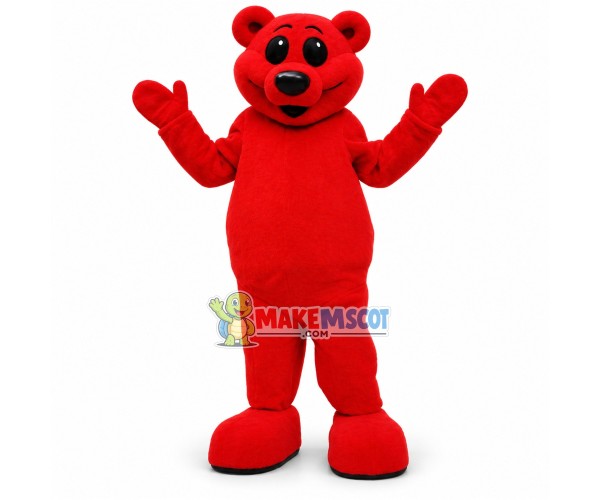 Whole Body Cute Red Bear Mascot Costume Whole Body Cute Red Bear Mascot Costume
