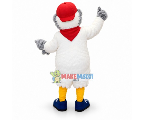 College White Plush Woodpecker Mascot Costume College White Plush Woodpecker Mascot Costume