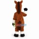 Docile Brown & White Foal Mascot Costume Docile Brown & White Foal Mascot Costume