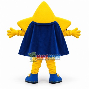 Bright Yellow Star Mascot Costume for Adult Bright Yellow Star Mascot Costume for Adult