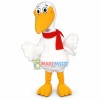 Winter Bird With Red Scarf Mascot Costume