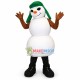 Evil Snowman Wearing Warm Hat Mascot Costume Evil Snowman Wearing Warm Hat Mascot Costume