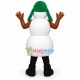 Evil Snowman Wearing Warm Hat Mascot Costume Evil Snowman Wearing Warm Hat Mascot Costume