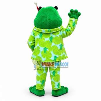 The Frog In Lotus Leaf Pajama Mascot Costume