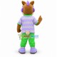 Academic Squirrel In Light Purple Polo Shirt Mascot Costume Academic Squirrel In Light Purple Polo Shirt Mascot Costume