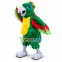 Fluttering Green Furry Parrot Mascot Costume