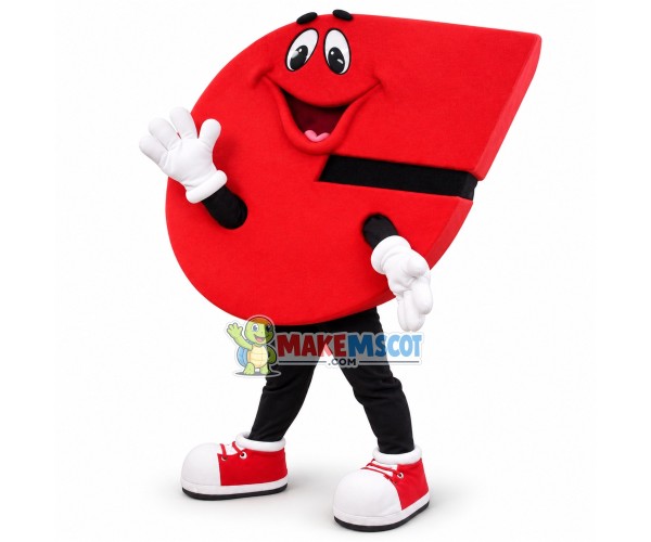 Conspicuous Red Sign Cartoon Mascot Costume Conspicuous Red Sign Cartoon Mascot Costume