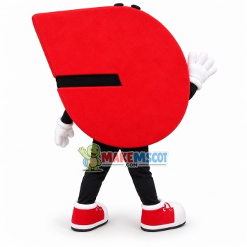 Conspicuous Red Sign Cartoon Mascot Costume Conspicuous Red Sign Cartoon Mascot Costume