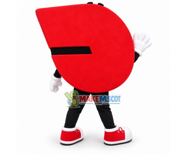 Conspicuous Red Sign Cartoon Mascot Costume Conspicuous Red Sign Cartoon Mascot Costume
