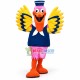 Bright Pink Bird In The Sailor Vest Mascot Costume Bright Pink Bird In The Sailor Vest Mascot Costume