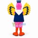 Bright Pink Bird In The Sailor Vest Mascot Costume Bright Pink Bird In The Sailor Vest Mascot Costume