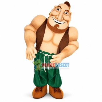 Aladdin Muscle Man Mascot Costume Aladdin Muscle Man Mascot Costume