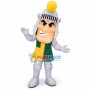 Big Head Soldier In Armor Mascot Costume