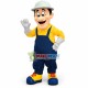 Survey Expert Wearing Hard Hat Mascot Costume Survey Expert Wearing Hard Hat Mascot Costume