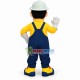 Survey Expert Wearing Hard Hat Mascot Costume Survey Expert Wearing Hard Hat Mascot Costume