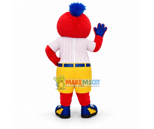 Baseball Coach Red Plush Doll Mascot Costume
