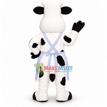 Cow Housewife In Apron Mascot Costume Cow Housewife In Apron Mascot Costume