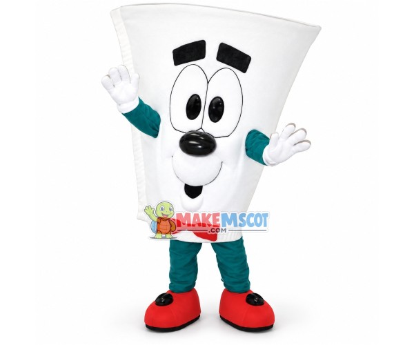 Adult Cartoon White Coffee Cup Mascot Costume