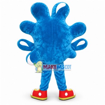 Beautiful Lake Blue Coral Mascot Costume Beautiful Lake Blue Coral Mascot Costume